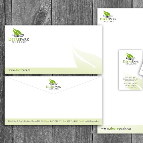Business card and letterhead for residential subdivision 