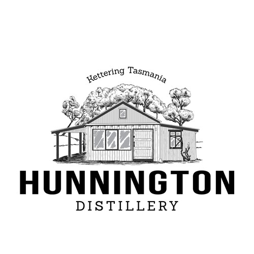 Whiskey and Gin Distillery Logo design