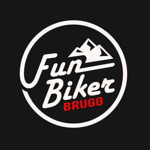 Bold logo concept for Fun Biker BRUGG