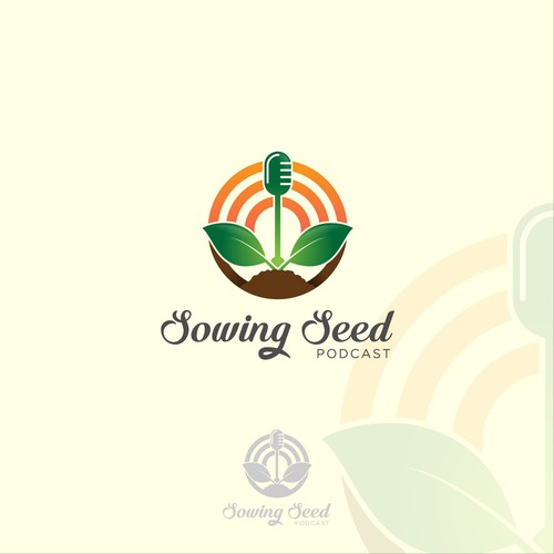 Concept logo design for sowing podcast