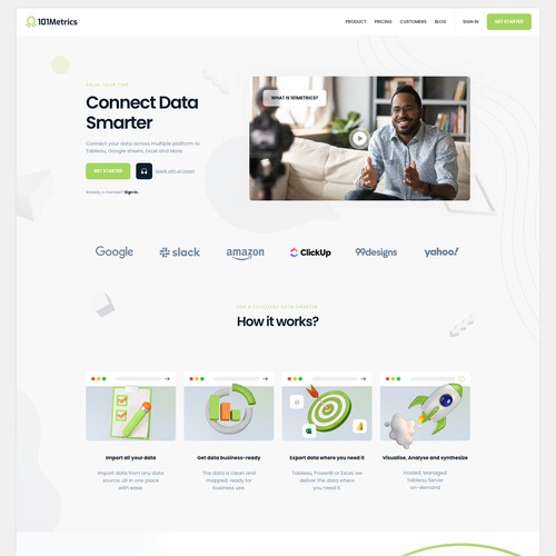 101Metrics Web Landing Page UI/UX Design