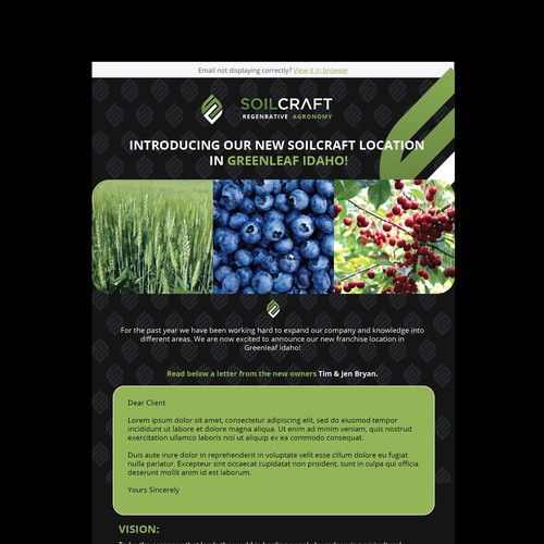 Soilcraft Email Template