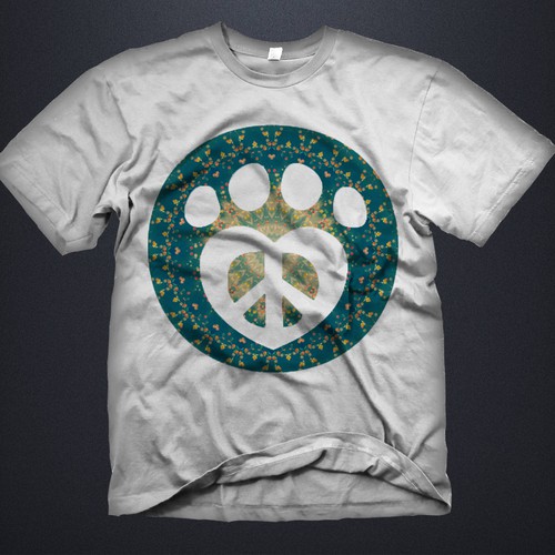 T-Shirt Hippie paw