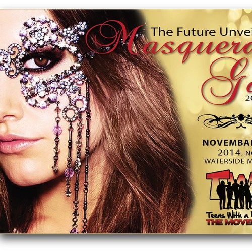 Create a capturing design for Masquerade Ball Gala