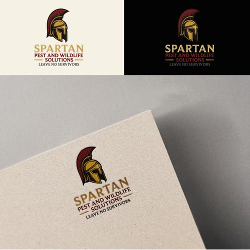 Spartanischer Helm-Logo für Schädlings- & Wildtierbekämpfung