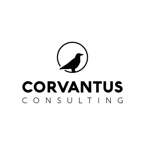 crow-themed logo design