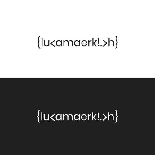 Modern wordmark logo for web developer