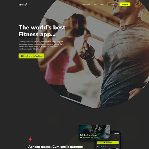 Fitness+ landing page
