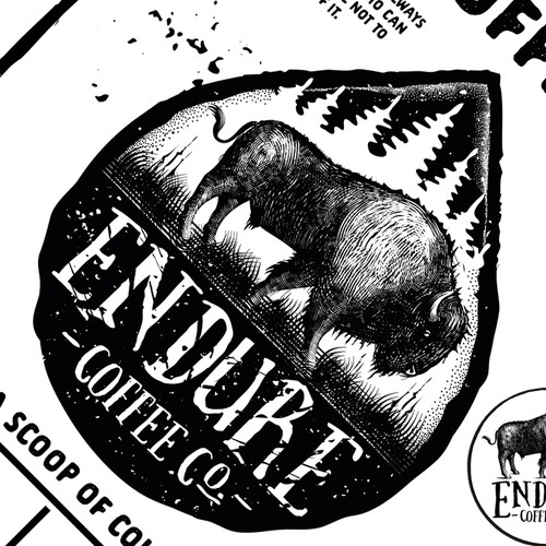 Vintage Bison Logo for a Coffee Company