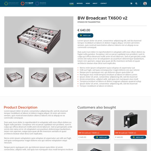 Product page design