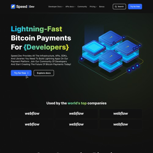 Speed Developer platform Home Page