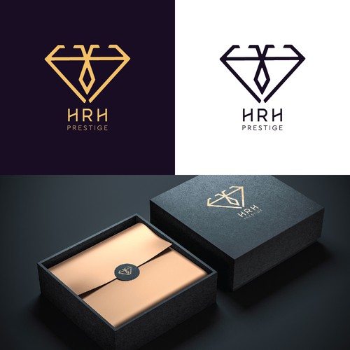 Modern and Luxury logo for a Jewelry called HRH Prestige