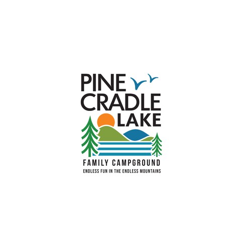 Bold logo  for PINE CRADLE LAKE 