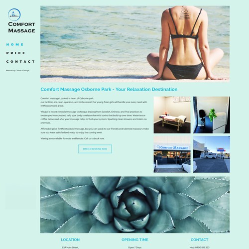 Squarespace Website for Beauty Massage Service