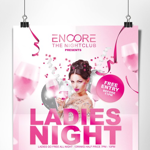 Ladies night, Club flyer