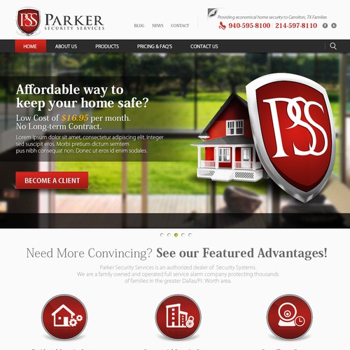 Create the next website design for PSS - Parker Security Services