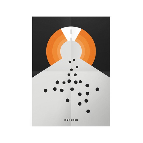 Modern Munich-inspired poster made for 99designs community contest