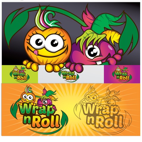 HAVE FUN creating a logo for WRAP N ROLL food tuck and then do MORE business with us after.