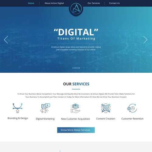 ACTIVUS DIGITAL HOME PAGE DESIGN