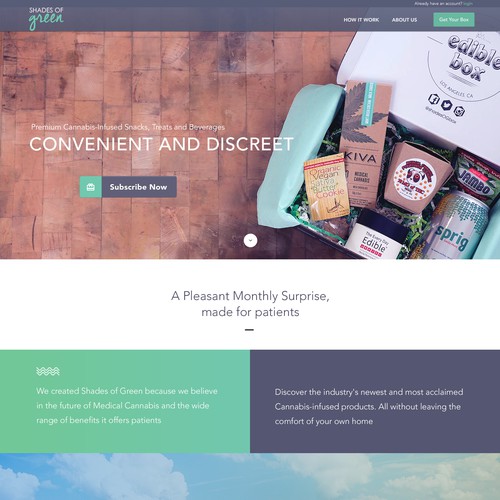 Shade of green Landing page