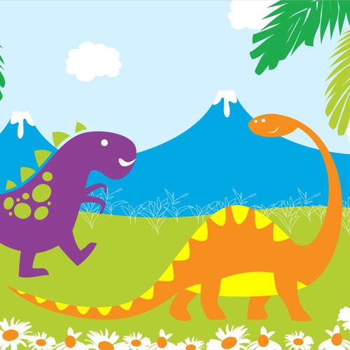 Dinosaur themed design for Schoolbags, Water bottles & lunchboxes