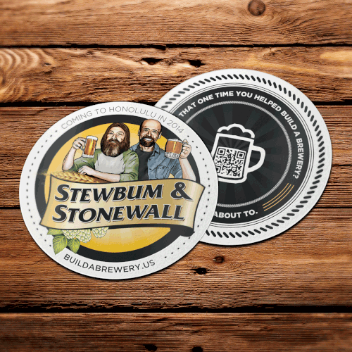 product label for Stewbum & Stonewall Brewing Co.