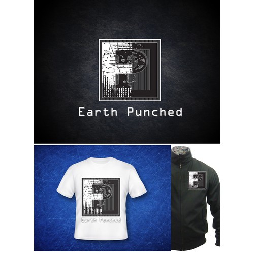 logo for earth punched