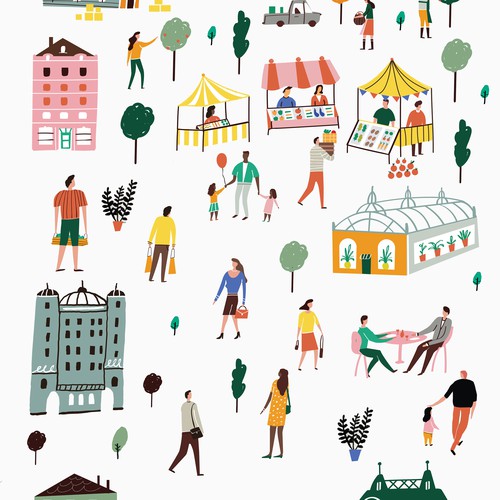 Urban life illustration