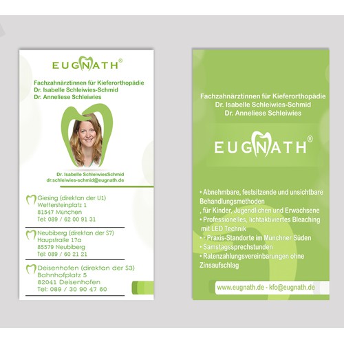 Eugnath® Business Card for Orthodontic Clinic