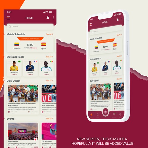 Design Sport Football App