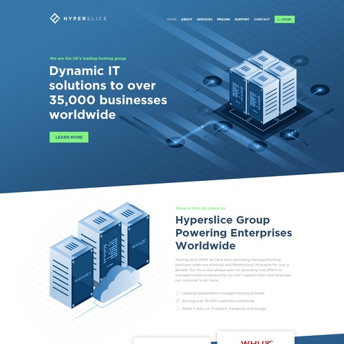 Webdesign for Hyperslice 