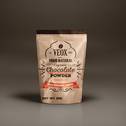 Chocolate powder packaging design