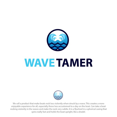 Minimalist logo for wave tamer