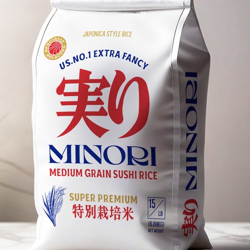 Minori Medium Grain Sushi Rice Packaging