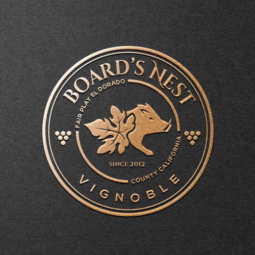 logo concept for a luxury winery