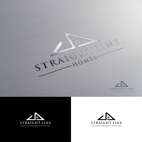 simple logo STRAIGHT LINE HOMES