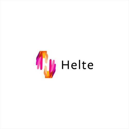 Negative space logo for Halte