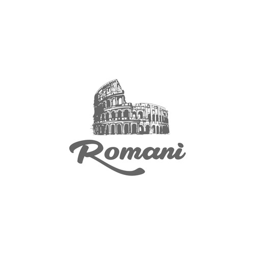 a logo for romani