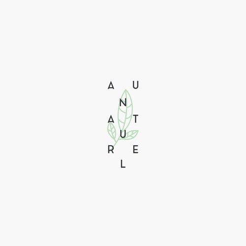 Modern type for Au Naturel.