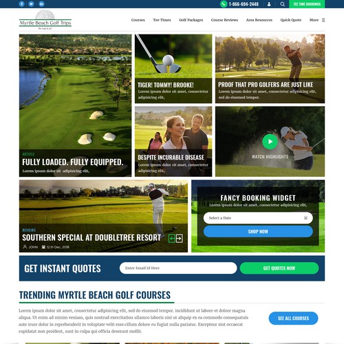 Golf Site booking Website 