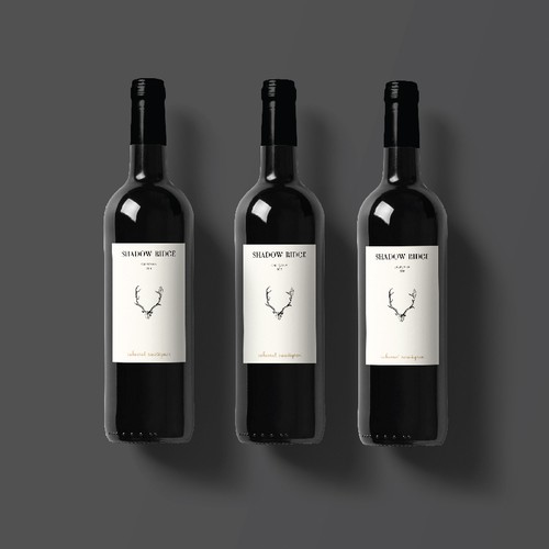 minimalist wine bottle label