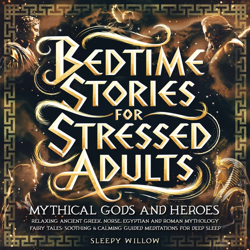Audiobook cover for a "Bedtime Stories for Stressed Adults"