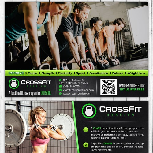 Create a Postcard Ad for CrossFit Berrien 