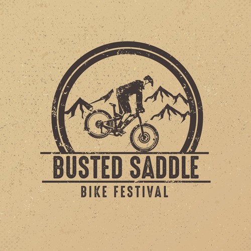 Grunge Logo For Bike Festival