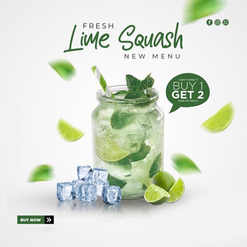 Social Media Ad for promoting new beverage 