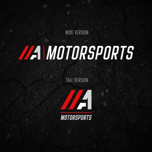 Bold logo for motorsports company