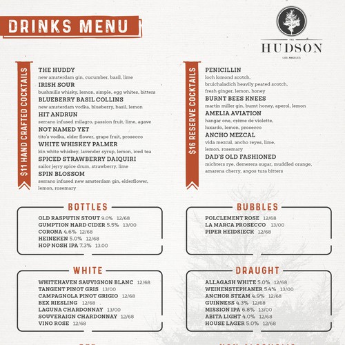 Menu design