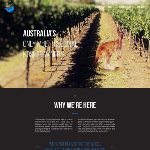 Design a modern, on-trend site for a new Australian winery