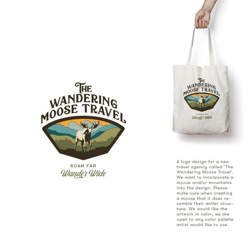 Wanderlust logo for travel agency