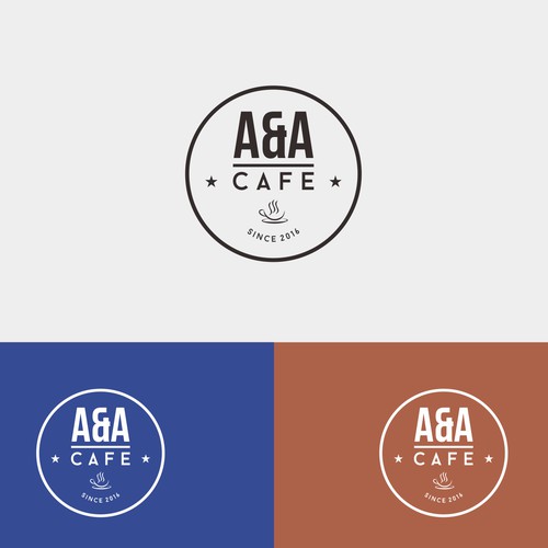 Clean logo for A&A cafe